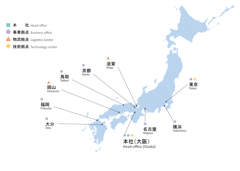 国内ネットワークのマップ