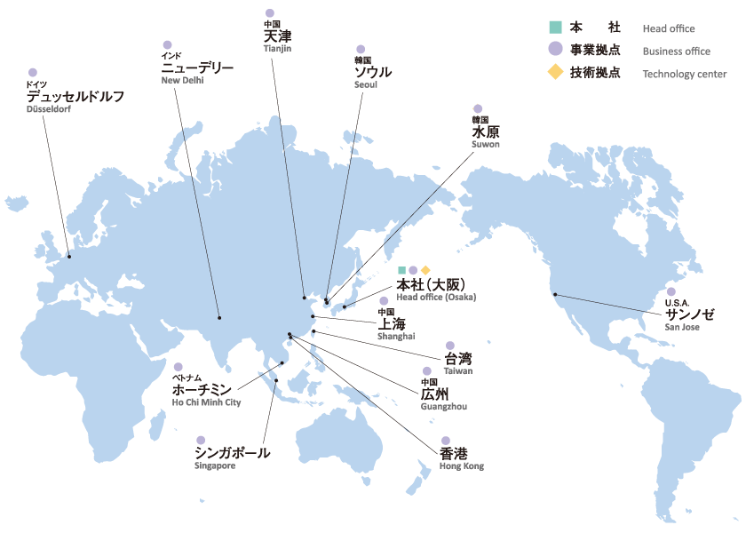 国内ネットワークのマップ